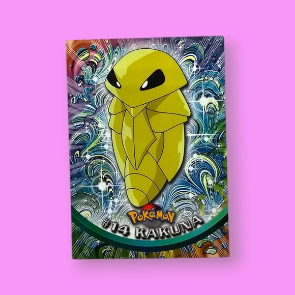 Pokemon TOPPS 1999 Kakuna #14 Blue Logo TV Animation Edition Card - Picture 1 of 4